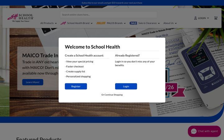 Screenshot of schoolhealth.com