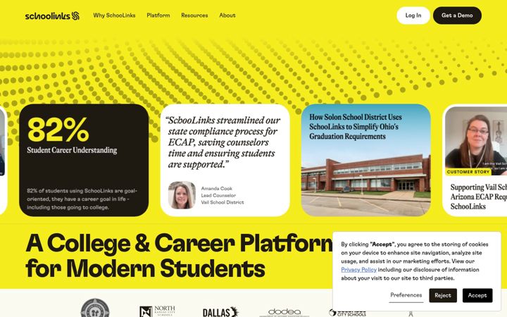Skjermbilde av schoolinks.com