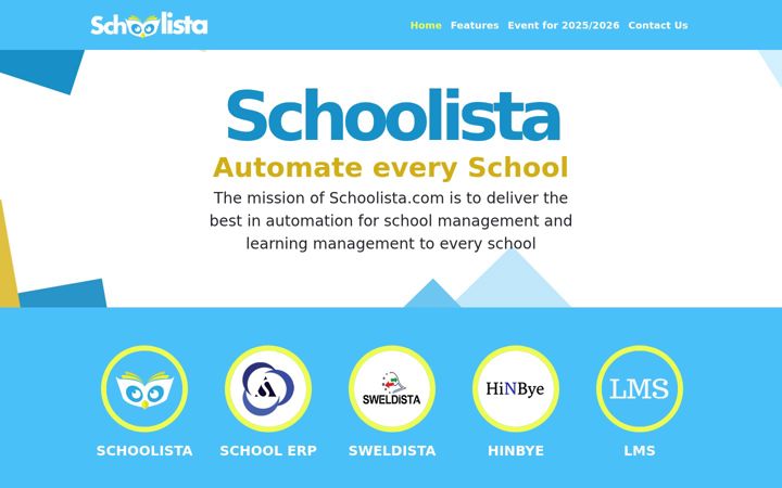 Screenshot of schoolista.com