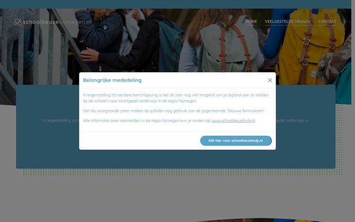 Screenshot ta' schoolkeuze-nijmegen.nl