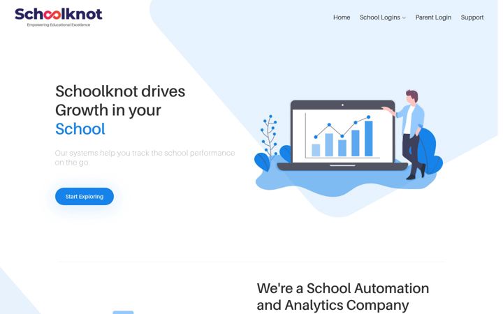 Screenshot of schoolknot.com