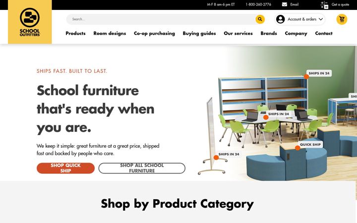 Screenshot von schooloutfitters.com