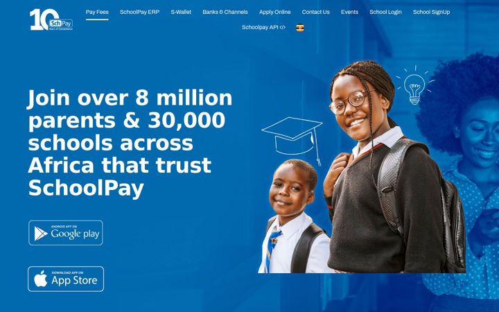 Screenshot of schoolpay.co.ug