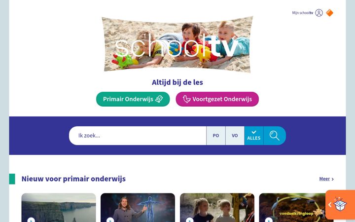 Screenshot of schooltv.nl