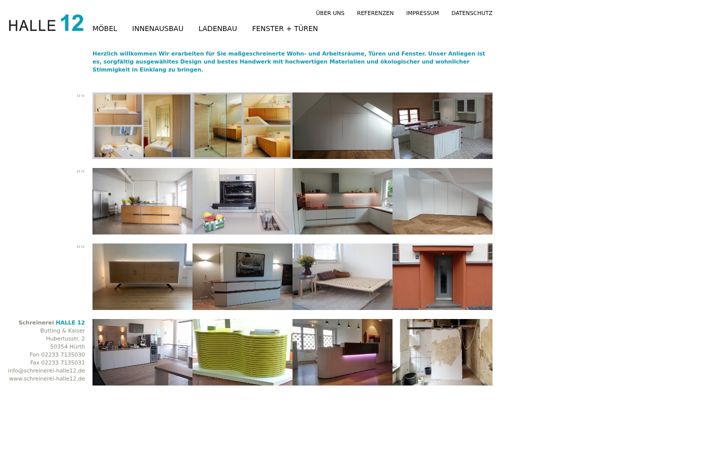 Screenshot of schreinerei-halle12.de