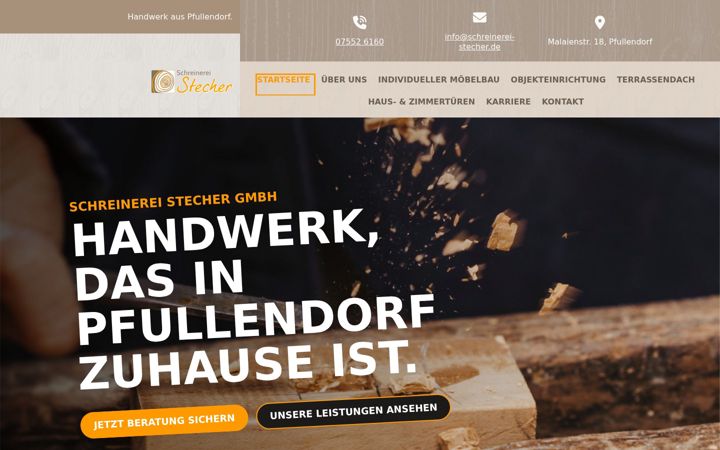Captura de pantalla de schreinerei-stecher.de