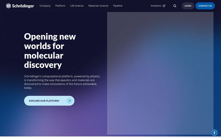 Screenshot of schrodinger.com