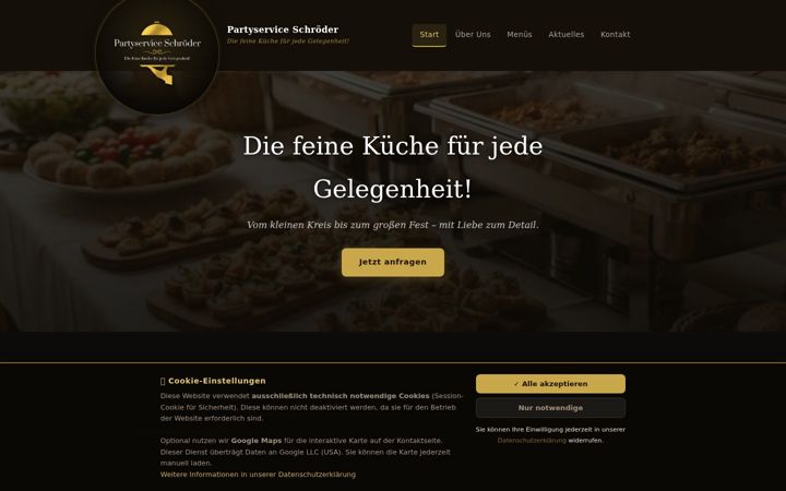 Snimka zaslona za schroeder-partyservice.de