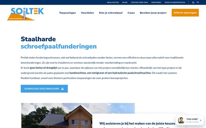 Screenshot ta' schroefpalen.com