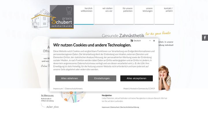 Screenshot di schubert-arnsberg.de