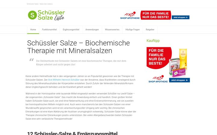 Snímek obrazovky schuessler-salze-liste.at