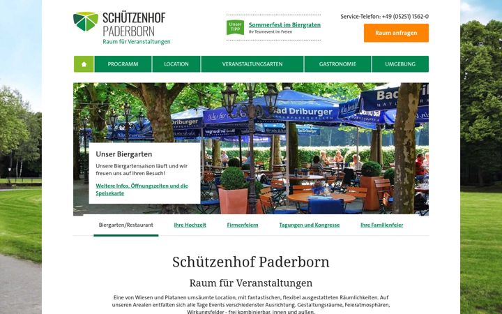 Screenshot of schuetzenhof.de