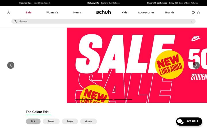 Screenshot του schuh.eu