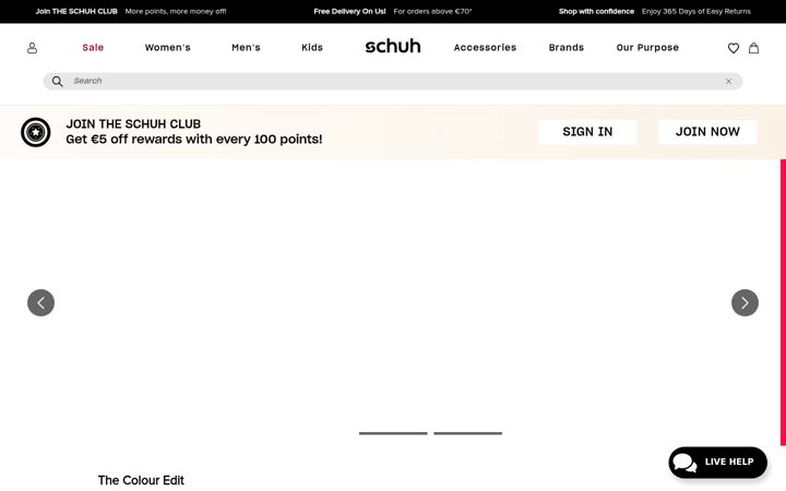 Screenshot of schuh.ie