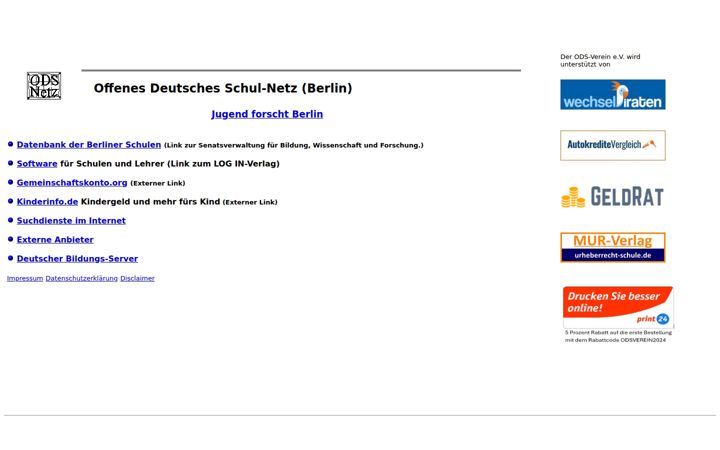 Screenshot of schule.de