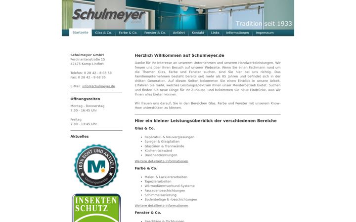 Screenshot van schulmeyer.de