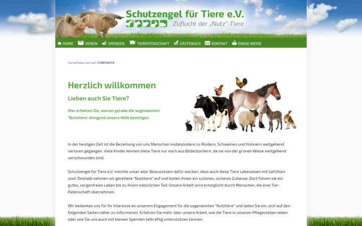 Screenshot of schutzengel-fuer-tiere.de