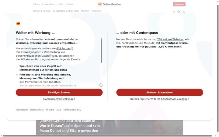 Screenshot του schwaebische.de