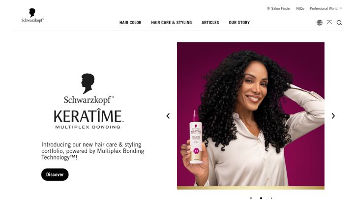 Screenshot of schwarzkopf.com