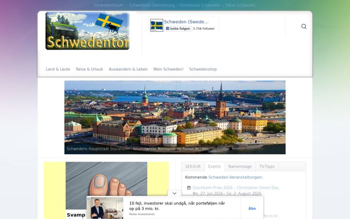 Posnetek zaslona schwedentor.de