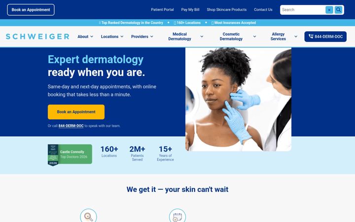 Screenshot of schweigerderm.com
