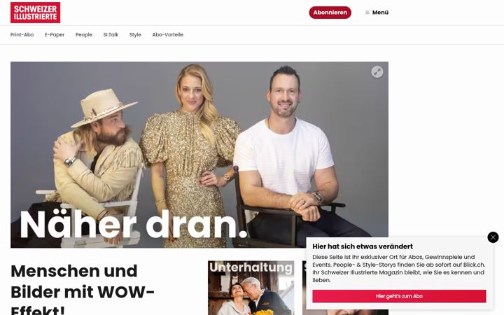 Screenshot of schweizer-illustrierte.ch