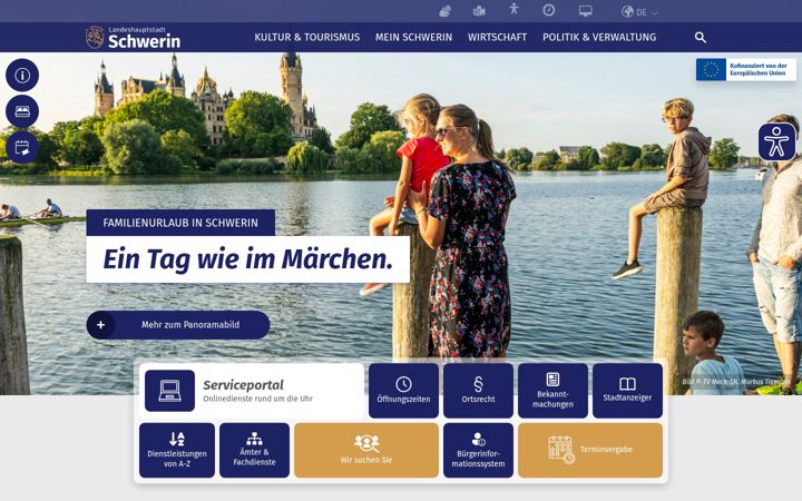 Screenshot of schwerin.de