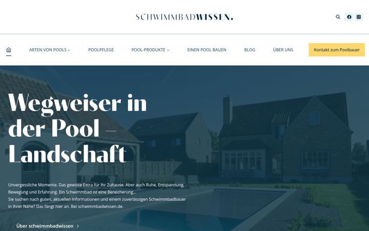 Ekraanipilt saidist schwimmbadwissen.de