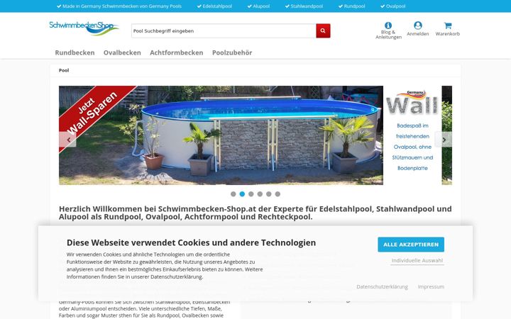 Screenshot of schwimmbecken-shop.at