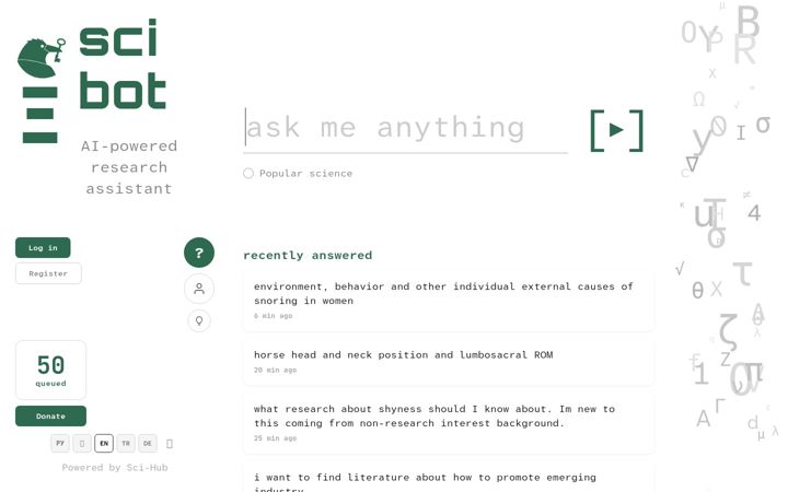 Screenshot of sci-bot.ru