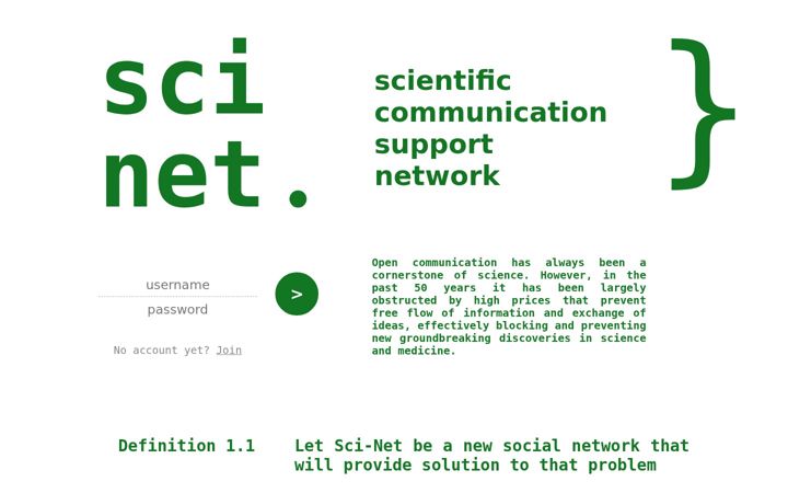 Screenshot of sci-net.xyz