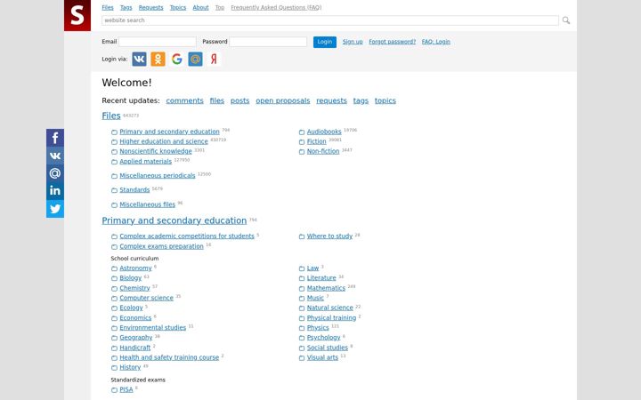 Screenshot of sciarium.com