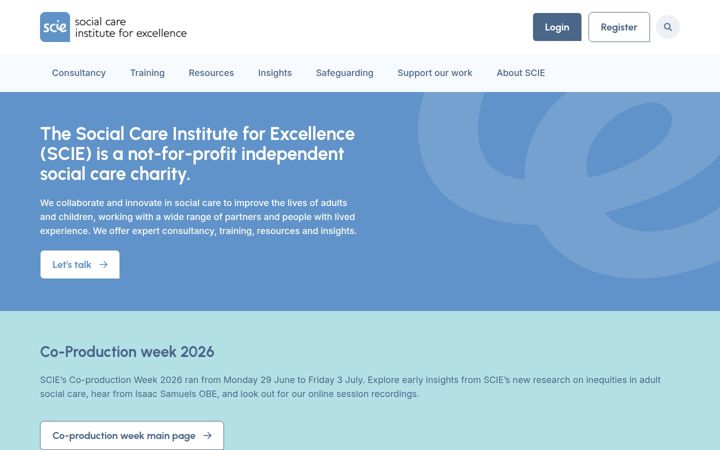 Screenshot of scie.org.uk