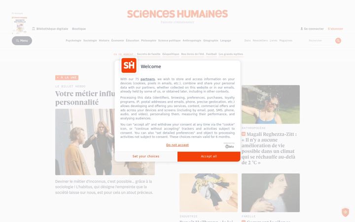Screenshot of scienceshumaines.com