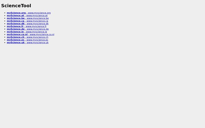 Screenshot of sciencetool.ch