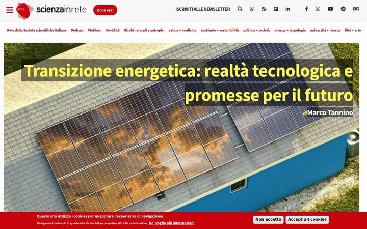 Screenshot of scienzainrete.it