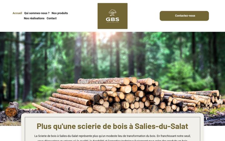 Screenshot ta' scierie-gbs.fr