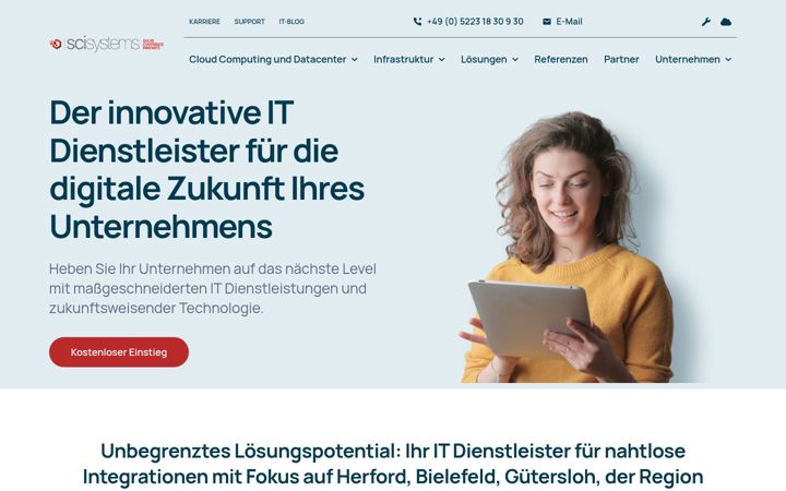 Screenshot di scisystems.de