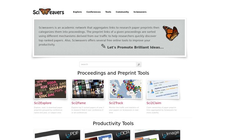 Screenshot of sciweavers.org