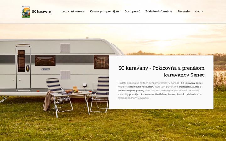 Screenshot of sckaravany.sk