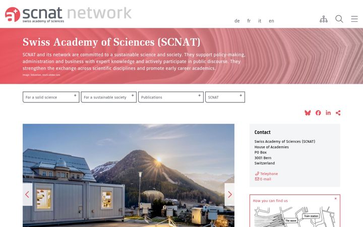 Screenshot of scnat.ch