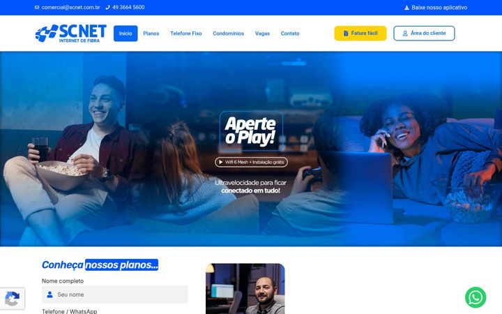 Screenshot of scnet.com.br