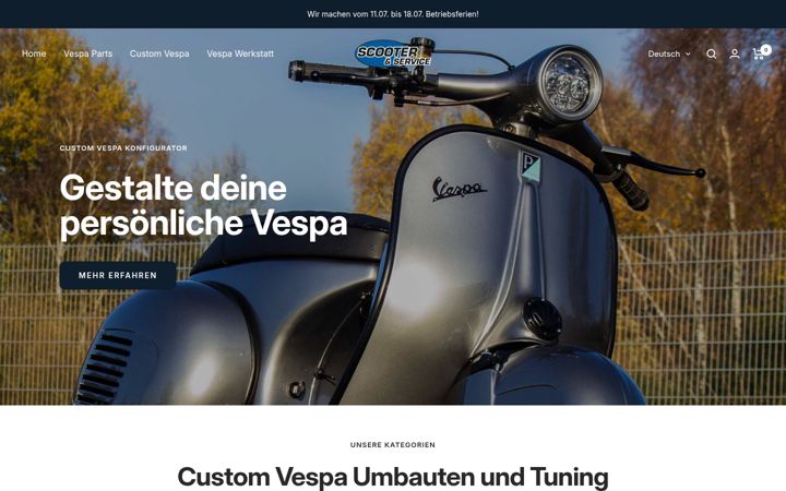 Screenshot ta' scooter-and-service.de