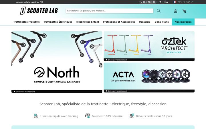 Snímek obrazovky scooter-lab.com