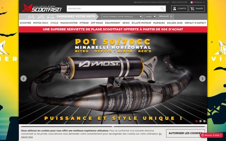 Screenshot of scootfast.net