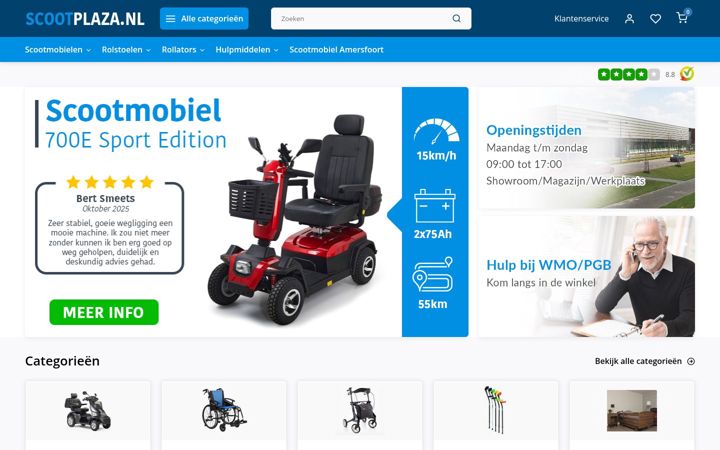 Screenshot di scootplaza.nl