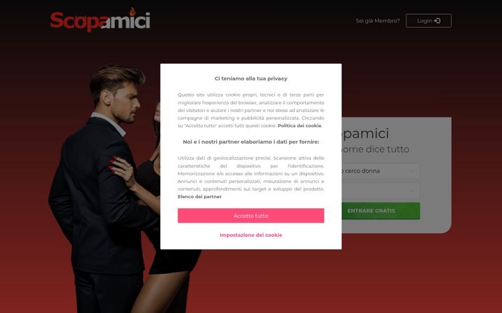 Screenshot of scopamici.com