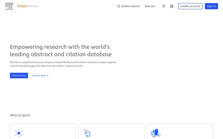 Screenshot di scopus.com