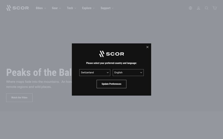 Screenshot von scor-mtb.com