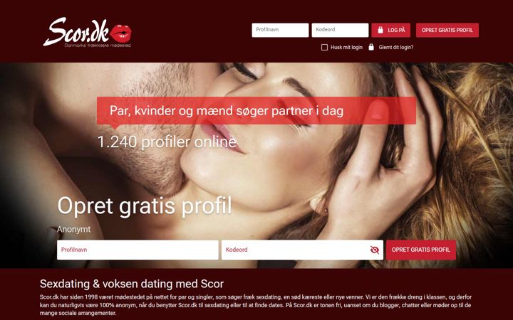 Screenshot of scor.dk
